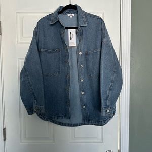 NWT denim shacket